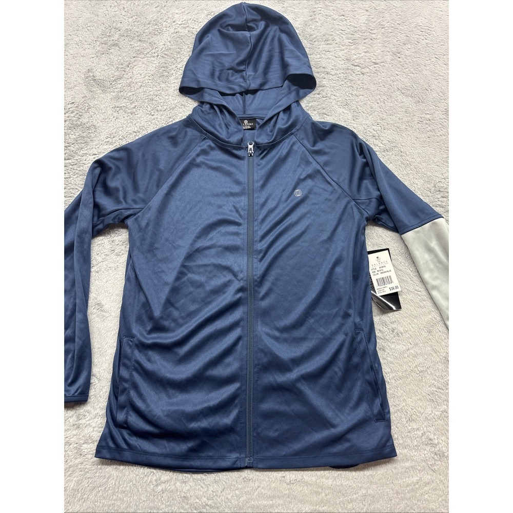 Balance Collection Kids Insignia Blue Full Zip Performance Hoodie M 10/12 NEW‎